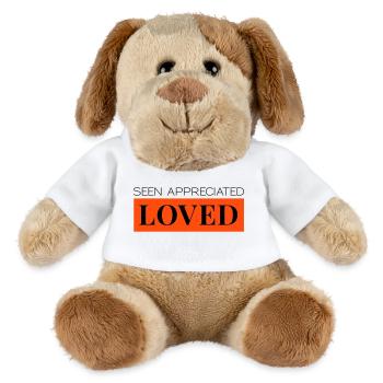 Seen Appreciated Loved zweifarbig - MiniFeet® Hund Helge - Weiß - Vorne
