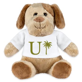 Letter u Green Palm - MiniFeet® Dog Helge - white - Front