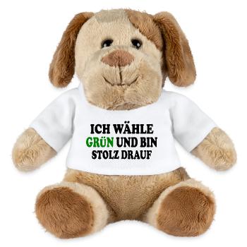 I vote green and I'm proud of it - MiniFeet® Dog Helge - white - Front