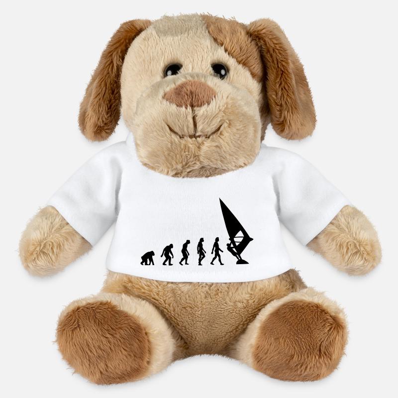 L évolution de la planche à voile - Chien en peluche Helge MiniFeet® - blanc