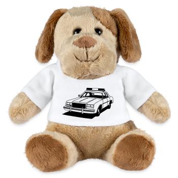 Police Car Retro - Chien en peluche Helge MiniFeet® - blanc - Devant