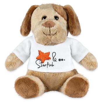 Seestern Zitat lustig - MiniFeet® Hund Helge - Weiß - Vorne