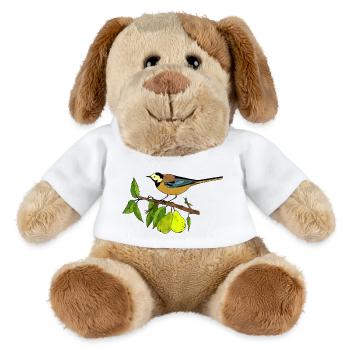 Bunter Vogel - MiniFeet® Hund Helge - Weiß - Vorne