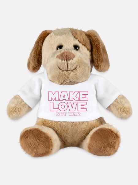 MAKE LOVE NOT WAR - MiniFeet® Dog Helge - white