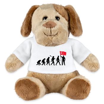 Turquie - Evolution - Drapeau - Nation - Chien en peluche Helge MiniFeet® - blanc - Devant