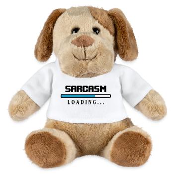 Sarcasm Loading Ladebalken Spruch - MiniFeet® Hund Helge - Weiß - Vorne
