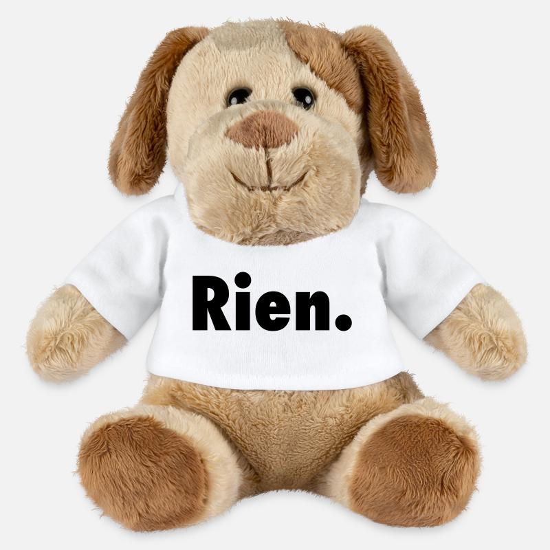 Nichts. Oder fast nichts satirischer Slogan Anti-Slogan - MiniFeet® Hund Helge - Weiß