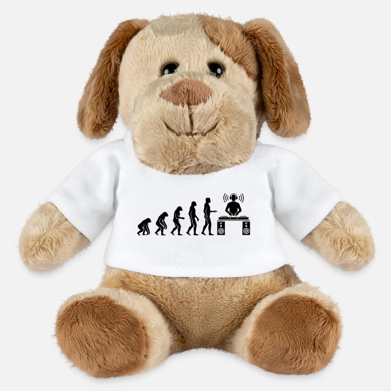 L’évolution du DJ d’humain à icône musicale - Chien en peluche Helge MiniFeet® - blanc