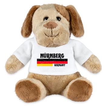 Nürnberg German Flag - MiniFeet® Dog Helge - white - Front