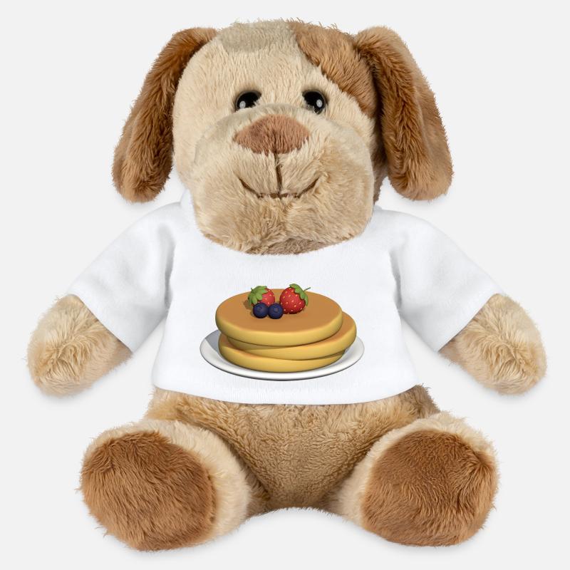 Pfannkuchen-Stapel mit Beeren - MiniFeet® Hund Helge - Weiß