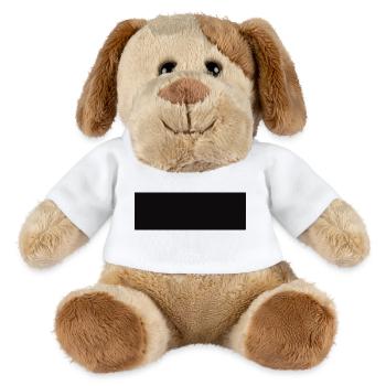 Rectangle abstrait en noir - Chien en peluche Helge MiniFeet® - blanc - Devant