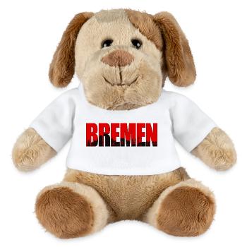 Stadt Bremen - Skyline (rot) - MiniFeet® Hund Helge - Weiß - Vorne