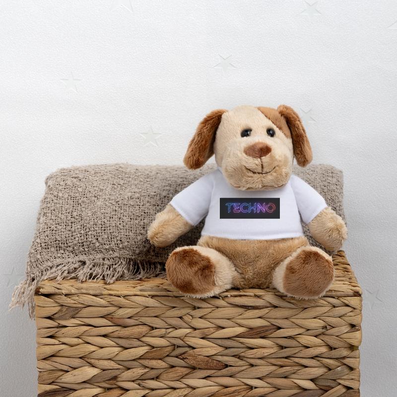 Techno Neon Glitch Text MiniFeet® Hund Helge
