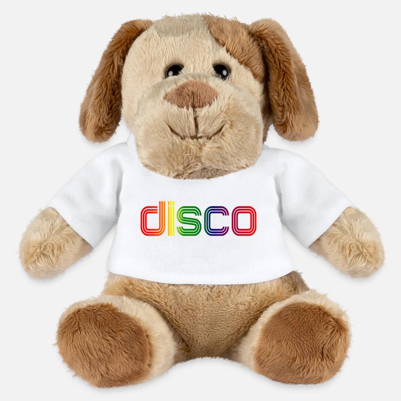 Disco Spectrum Neon Retro - MiniFeet® Hund Helge - Weiß