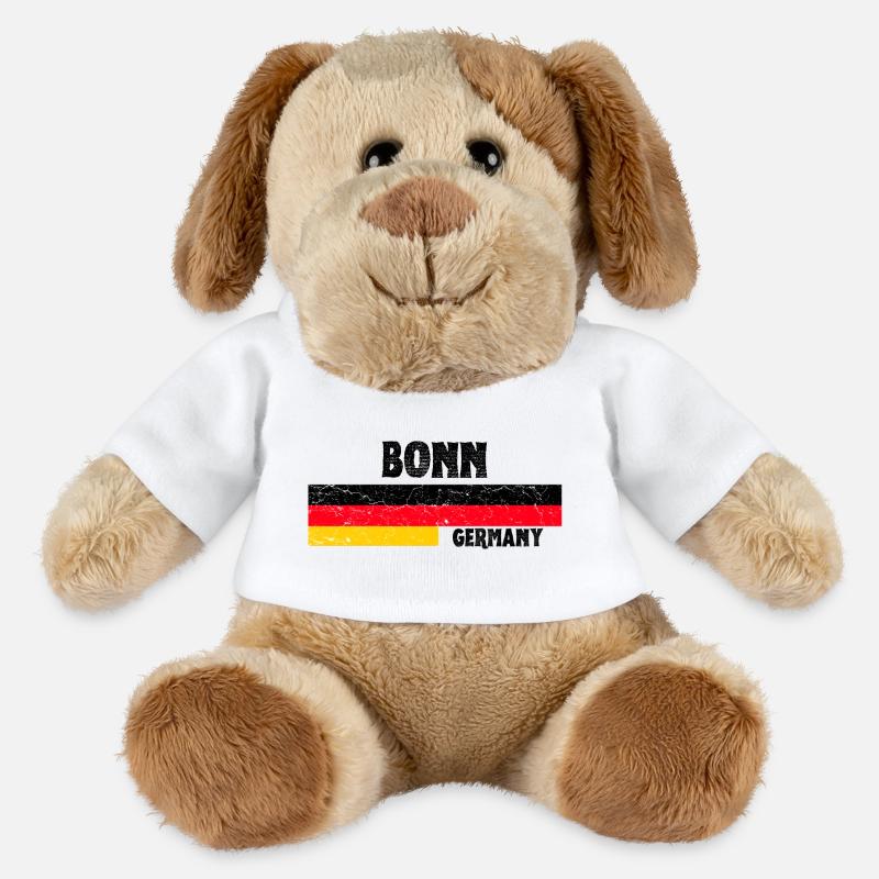 Bonn Germany Flag - MiniFeet® Dog Helge - white