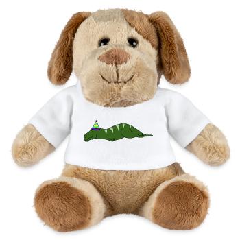 Funny Sleeping Dinosaur Party Hat Birthday Lazy - MiniFeet® Dog Helge - white - Front