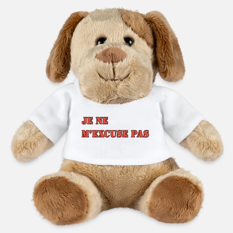 JE NE M’EXCUSE PAS - Chien en peluche Helge MiniFeet® - blanc