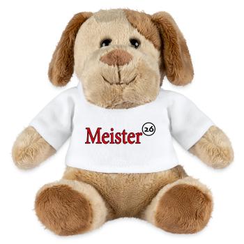 Meister 2026 Meisterschaft - MiniFeet® Hund Helge - Weiß - Vorne