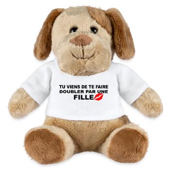 sctikers  - Chien en peluche Helge MiniFeet® - blanc - Devant