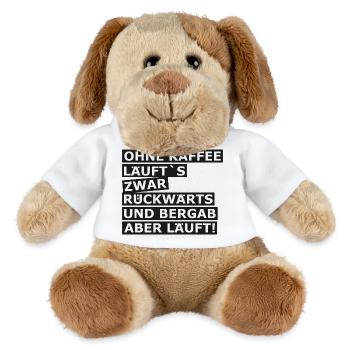 Ohne Kaffee läuft´s Rückwärts - MiniFeet® Hund Helge - Weiß - Vorne