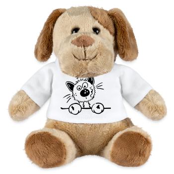 Mignon Chat - Chien en peluche Helge MiniFeet® - blanc - Devant