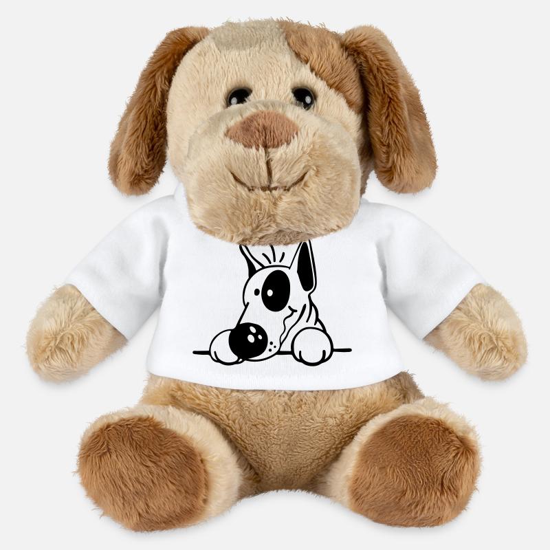 Cute Bull Terrier - Chien en peluche Helge MiniFeet® - blanc