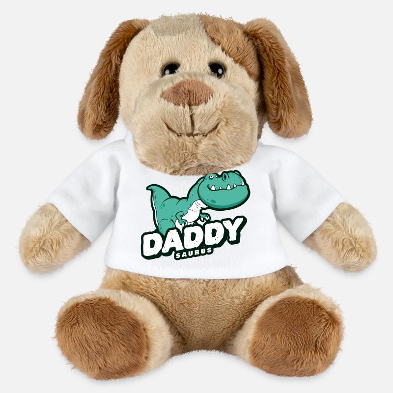 Dinosaurier Papa Vater Vaterschaft - MiniFeet® Hund Helge - Weiß