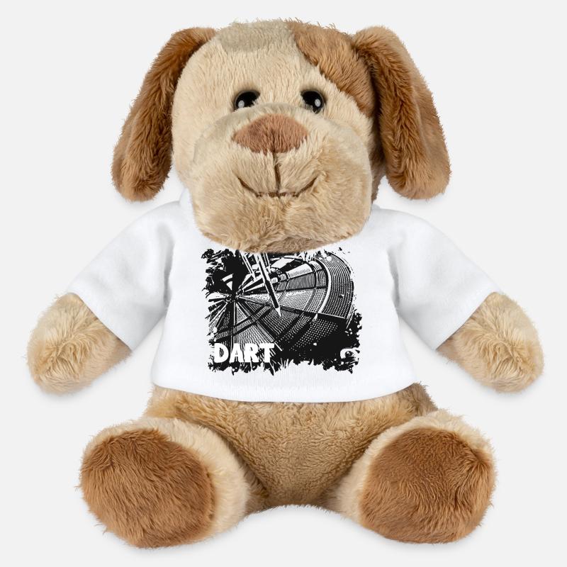 Dartscheibe - Darts - Dartpfeile - Darten - MiniFeet® Hund Helge - Weiß