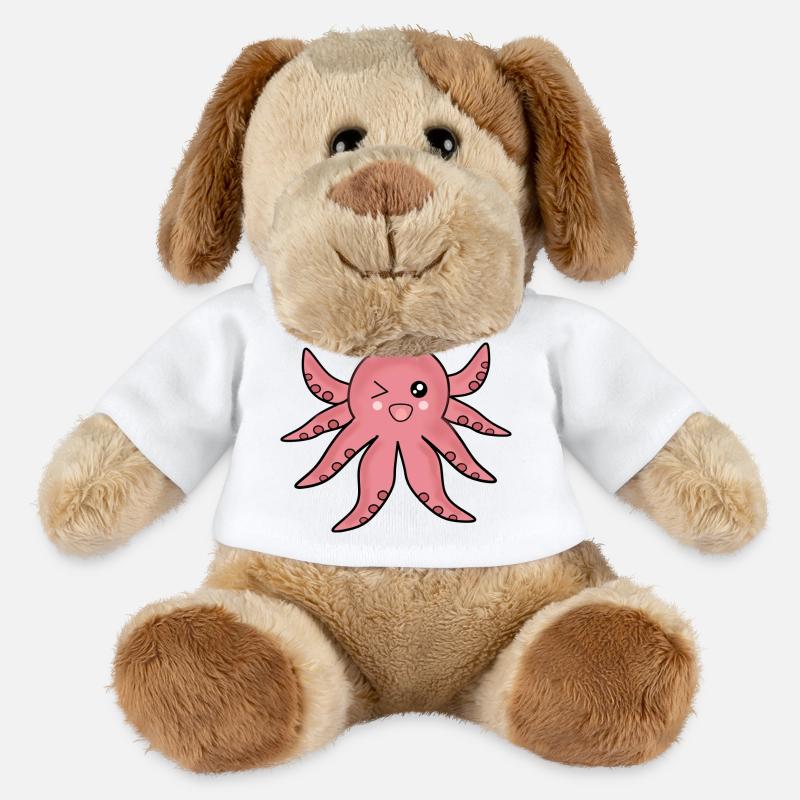 Kawaii Tiere Oktopus - MiniFeet® Hund Helge - Weiß