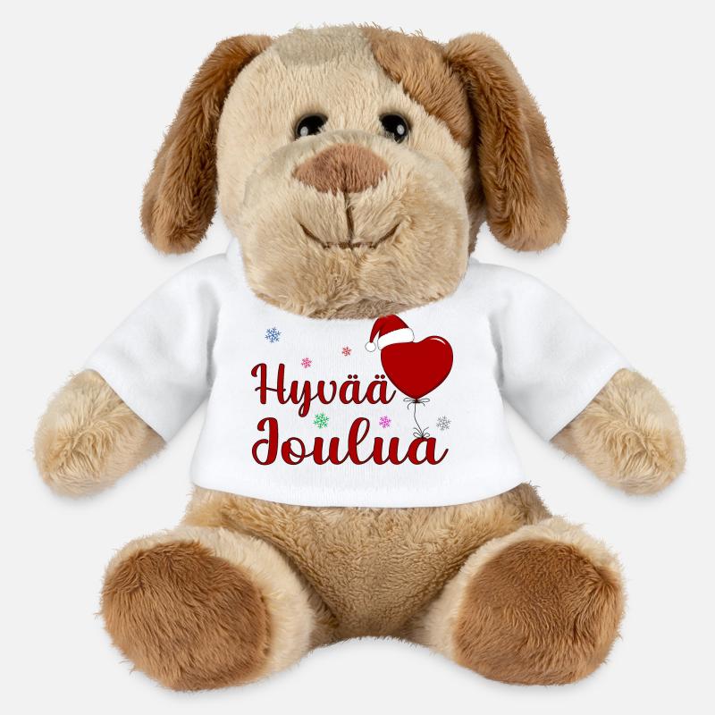 Hyvää Joulua Finnland - MiniFeet® Hund Helge - Weiß