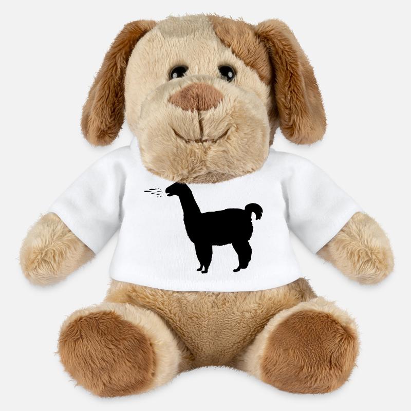 Lama spuckt - MiniFeet® Hund Helge - Weiß