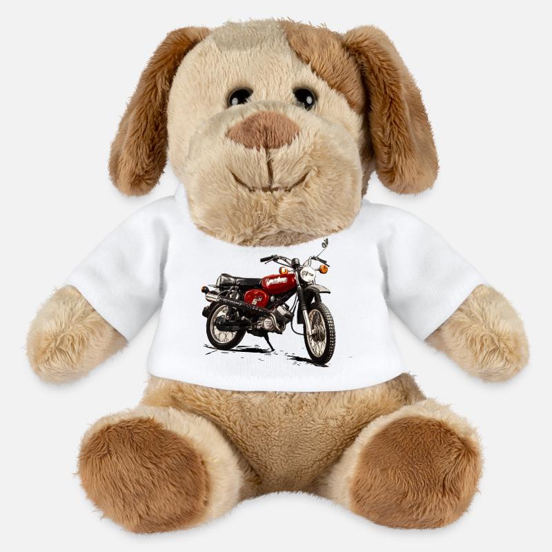 S51 Enduro Simson Motorrad - MiniFeet® Hund Helge - Weiß