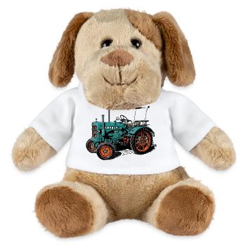 Hanomag R16 Traktor - MiniFeet® Hund Helge - Weiß - Vorne