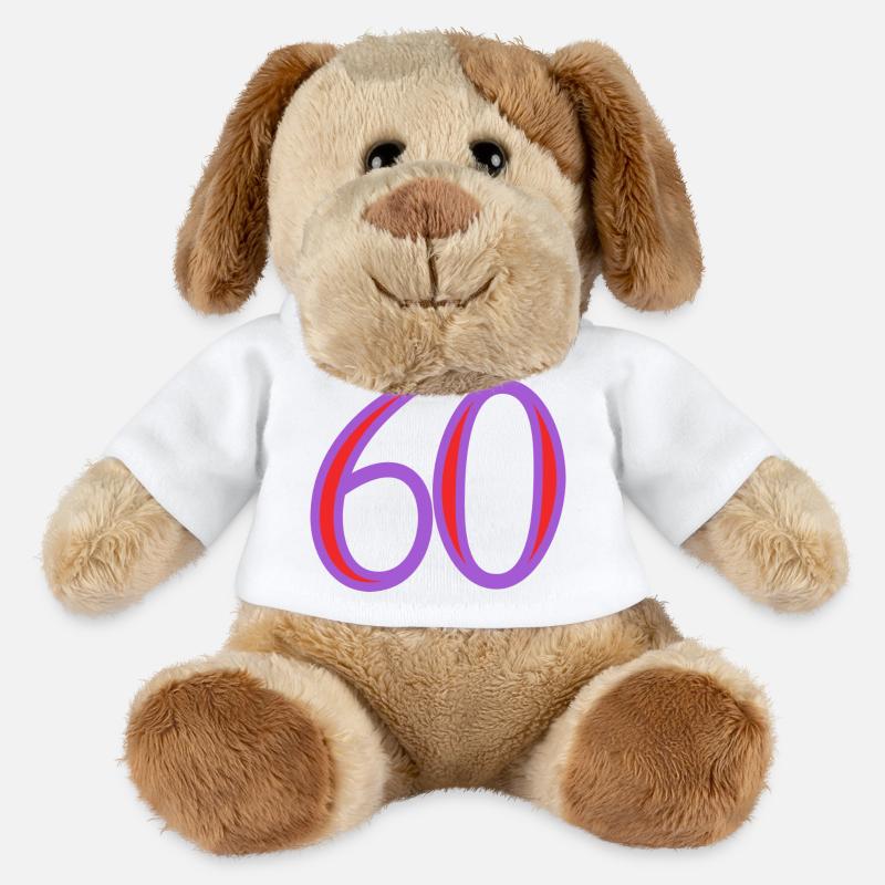 60. 60 YEARS - MiniFeet® Dog Helge - white