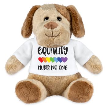 Mois de la fierté LGBT - L’égalité ne fait de mal à personne - Chien en peluche Helge MiniFeet® - blanc - Devant