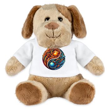 Illustration du dragon Yin Yang - Chien en peluche Helge MiniFeet® - blanc - Devant