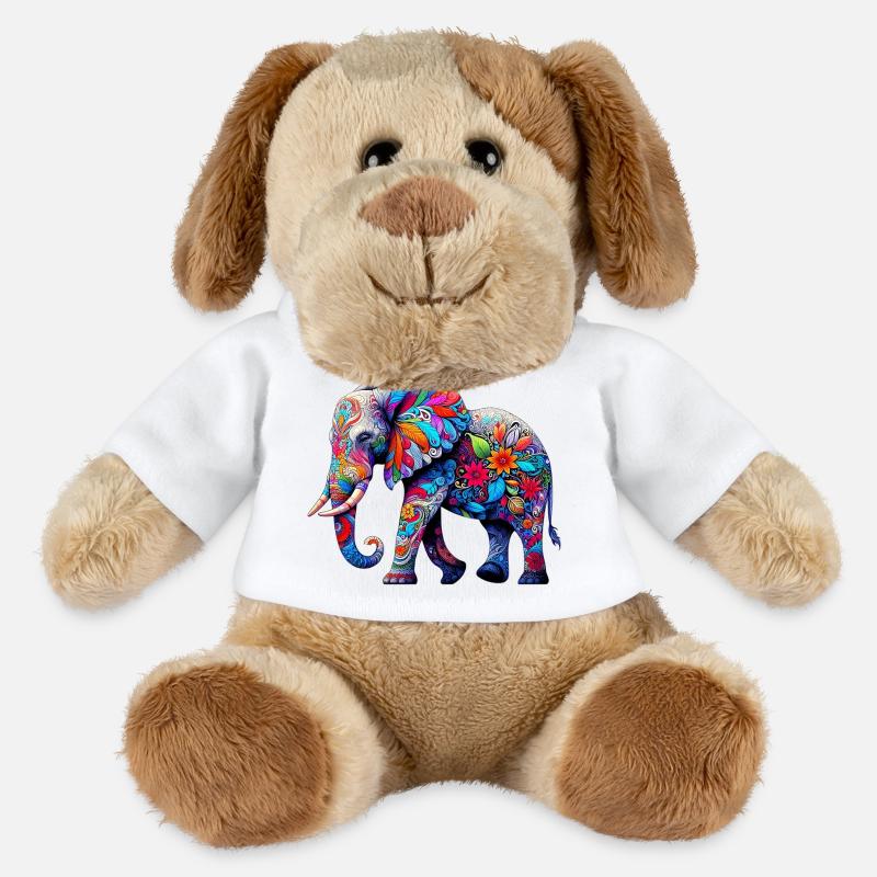 Éléphant - Chien en peluche Helge MiniFeet® - blanc