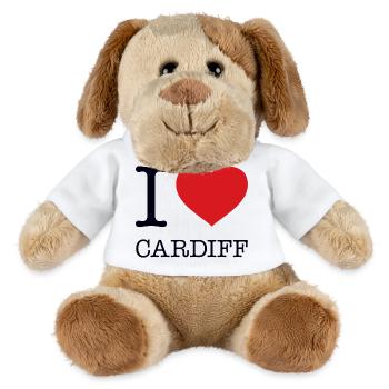 I LOVE CARDIFF - MiniFeet® Hund Helge - Weiß - Vorne