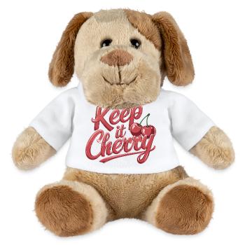 Keep It Cherry Cherries pour un fan de cerise - Chien en peluche Helge MiniFeet® - blanc - Devant