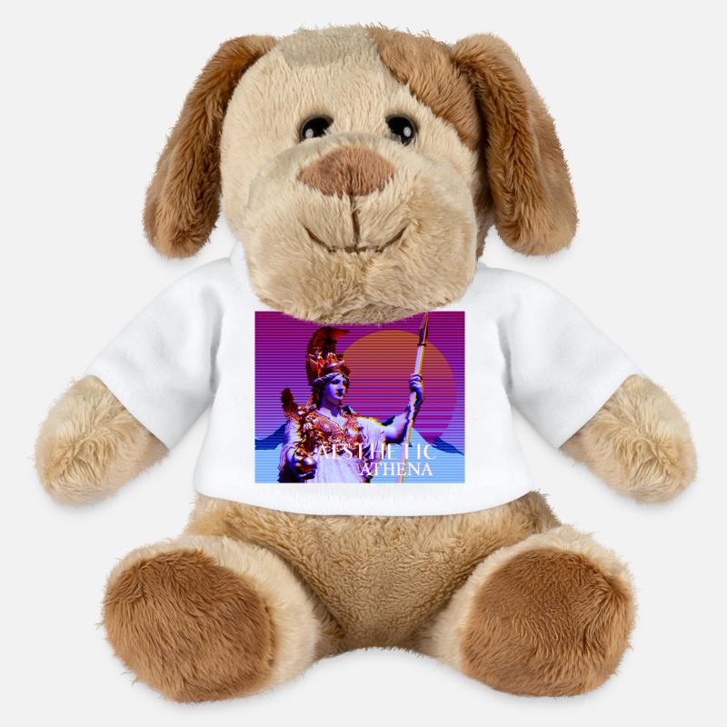 Abstract stylized goddess Athena - MiniFeet® Dog Helge - white