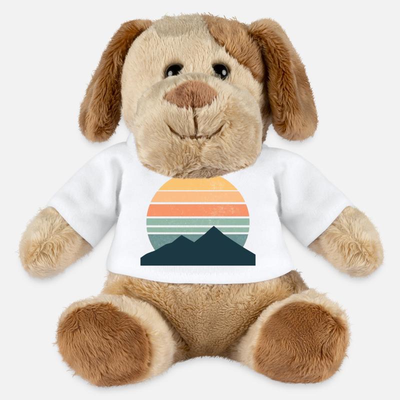 Minimalist mountain sunset - MiniFeet® Dog Helge - white