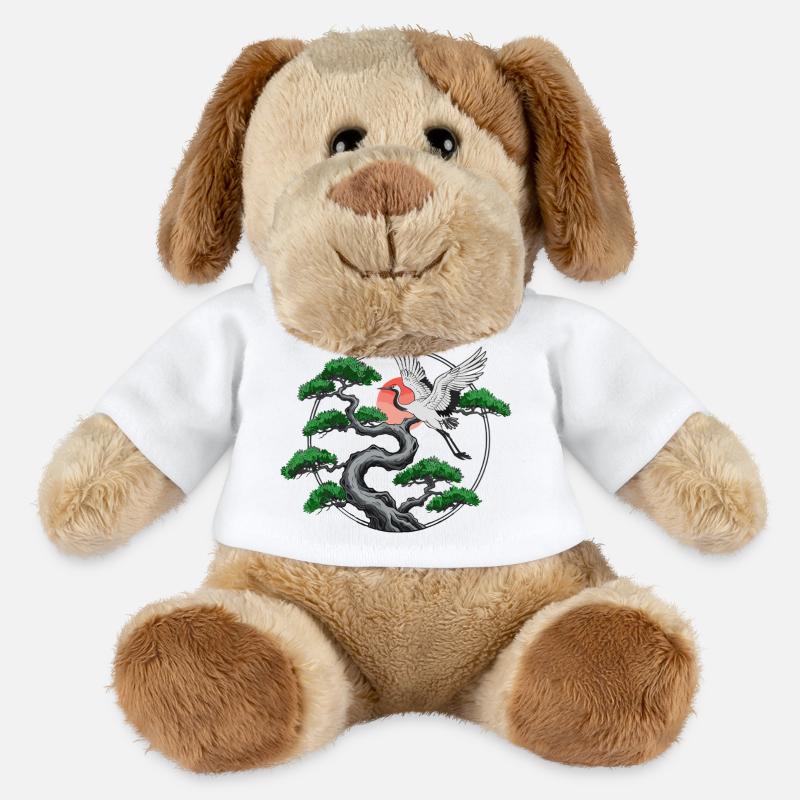 Kraniche & verdrehte Kiefer - MiniFeet® Hund Helge - Weiß