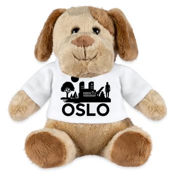 Oslo Silhouette Landmarks - MiniFeet® Dog Helge - white - Front