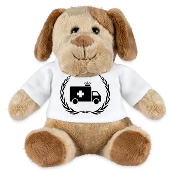 Krankenwagen Ambulance Kranz - MiniFeet® Hund Helge - Weiß - Vorne