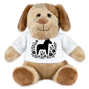 Dala horse – Nordic folk art design - MiniFeet® Dog Helge - white - Front