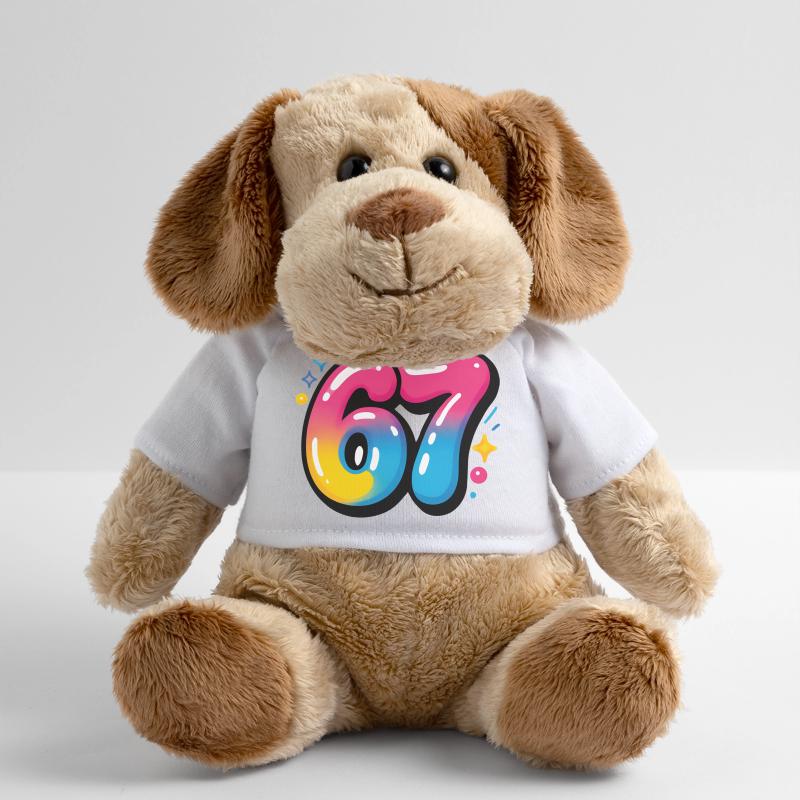 67 bunt sechs sieben bunte Luftballons MiniFeet® Hund Helge