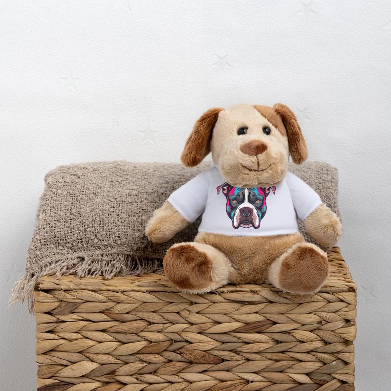 Portrait de pitbull néon Chien en peluche Helge MiniFeet®