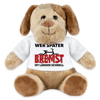 If you brake later, you are faster for longer - bike - MiniFeet® Dog Helge - white - Front