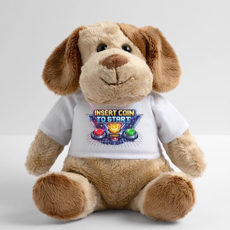 Bouton de démarrage arcade Neon Rétro Chien en peluche Helge MiniFeet®