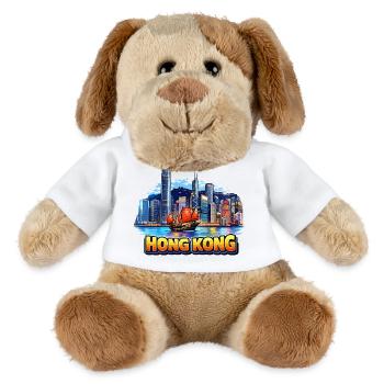 Hong Kong Skyline - MiniFeet® Dog Helge - white - Front